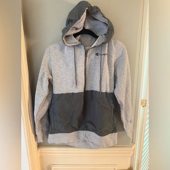 Champion Other - Champion Colorblock Gray Zip Hoodie Jacket Men’s Small – Nylon Panel